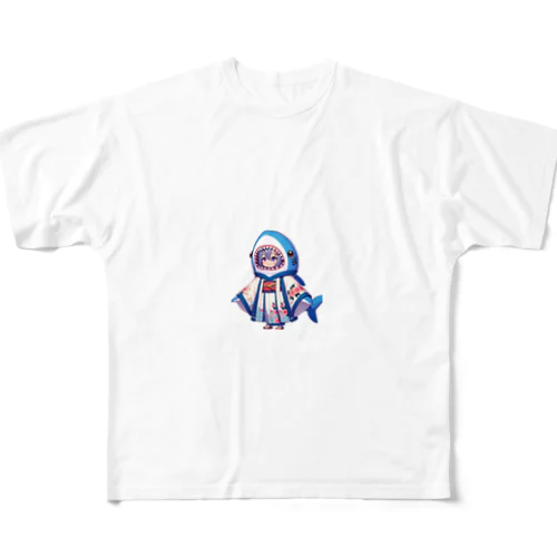 和風サメちゃんグッズ All-Over Print T-Shirt