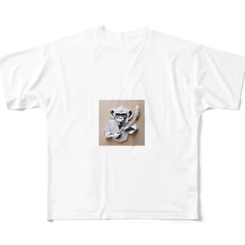 ice meets　オリガミチンパンジー All-Over Print T-Shirt