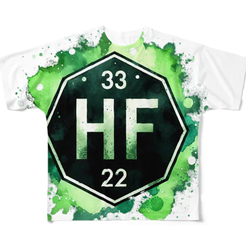 元素シリーズ　~ハフニウム Hf~ All-Over Print T-Shirt