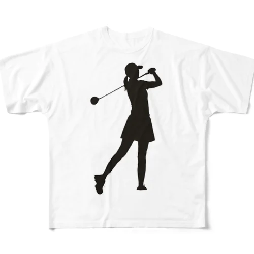 シャドーゴルフ（WOMEN) フルグラフィックTシャツ