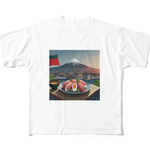 日本の食べ物 All-Over Print T-Shirt