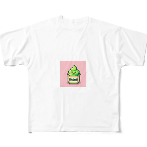 ドット絵「わさび」 All-Over Print T-Shirt