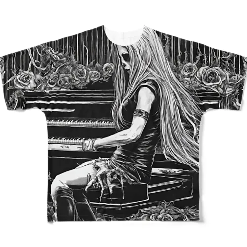 death metal girl ＝strange p.f Vanessa＝ All-Over Print T-Shirt