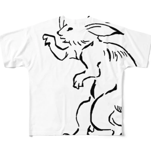 鳥獣戯画 フルグラフィックTシャツ