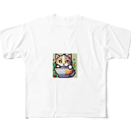 マグカップかくれんぼ猫 All-Over Print T-Shirt