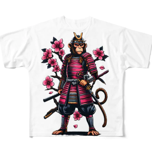 SAMURAIプリミット猿 All-Over Print T-Shirt