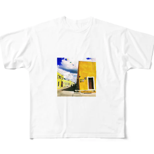 メキシコ Yucatan, イサマル　黄色の街 All-Over Print T-Shirt