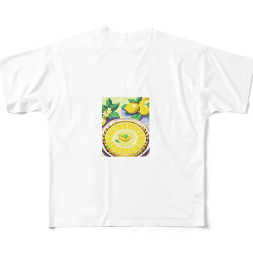 黄色いレモンタルトのような洋菓子 All-Over Print T-Shirt