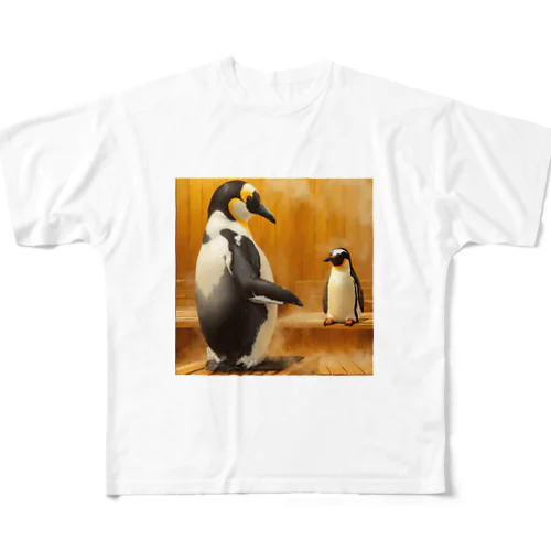 南極からサウナへ フルグラフィックTシャツ