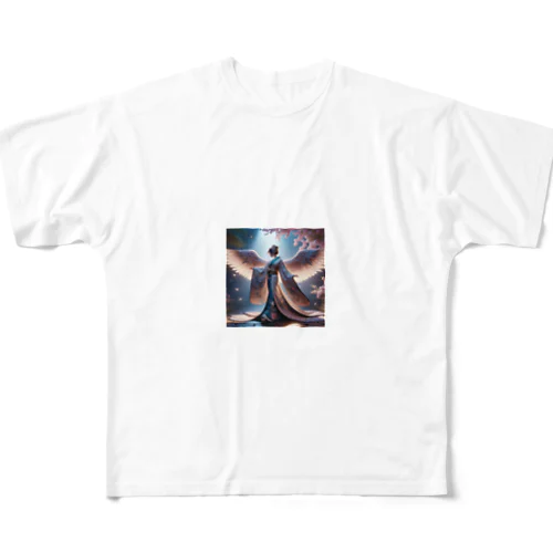 和服を着た天使 All-Over Print T-Shirt