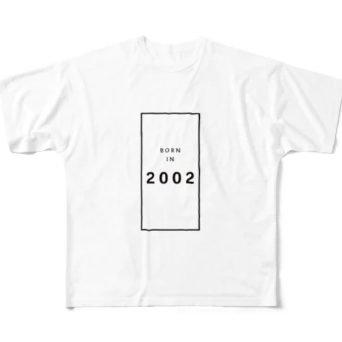 【生年】BORN in 2002 /2002年生まれ フルグラフィックTシャツ