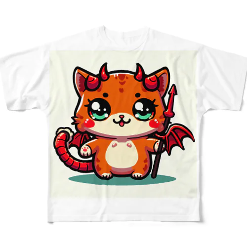 ♪悪魔でかわいい猫の子♪ フルグラフィックTシャツ