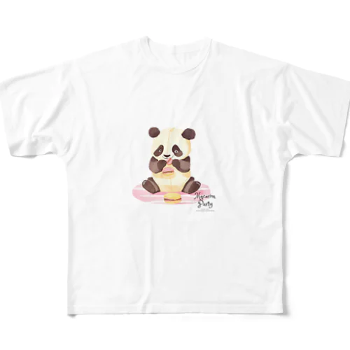 いやしのマカロンパンダ フルグラフィックTシャツ