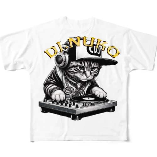 DJ.NUKO(DJ.ぬこ) フルグラフィックTシャツ