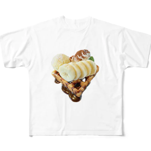 ベルギーバナナチョコワッフル All-Over Print T-Shirt