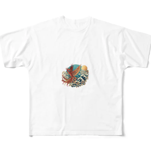 鳳凰 フルグラフィックTシャツ