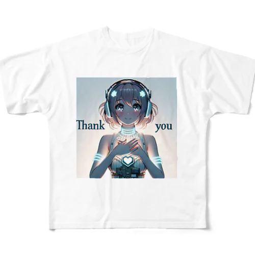 ゲーミング少女ピーシーフォー フルグラフィックTシャツ