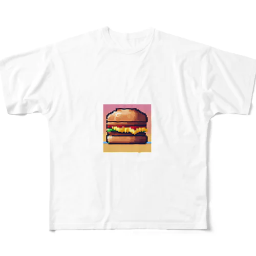 ハンバーガー フルグラフィックTシャツ