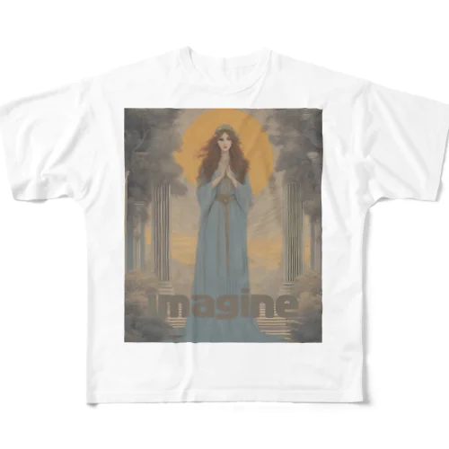 Imagine moonシリーズ All-Over Print T-Shirt