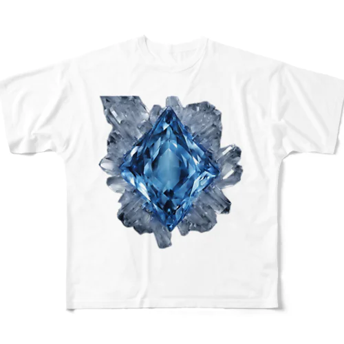 水晶とブルークリスタル All-Over Print T-Shirt