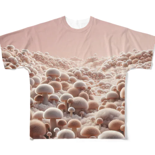 モフモフキノコの草原 フルグラフィックTシャツ