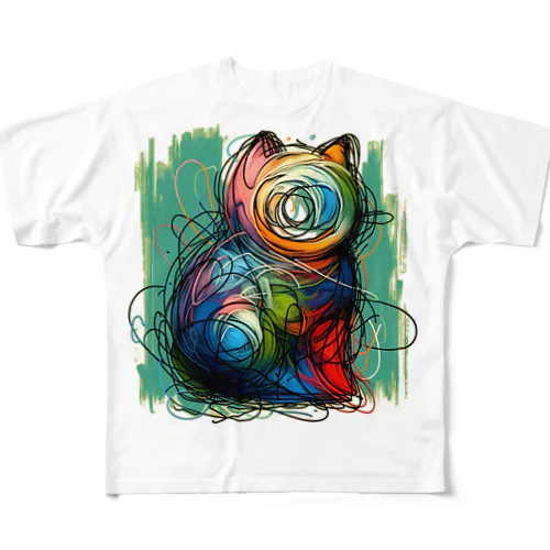 Cat All-Over Print T-Shirt