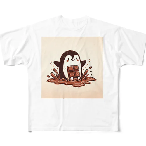 甘い滑走 - チョコペンギン物語 All-Over Print T-Shirt