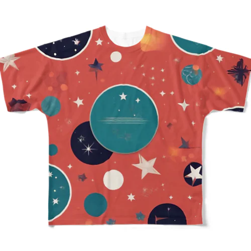 ピンク色の小宇宙　pink microcosm フルグラフィックTシャツ