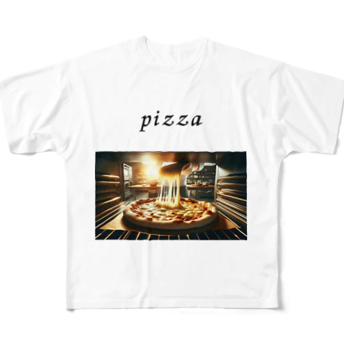 ピザ フルグラフィックTシャツ