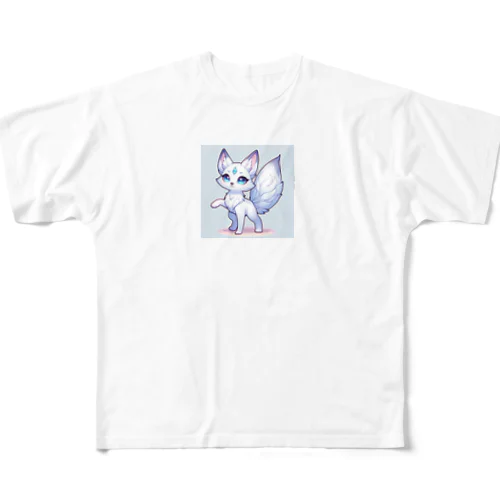 白き狐の神秘 All-Over Print T-Shirt