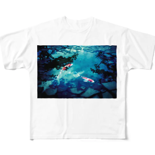 鯉 和風 All-Over Print T-Shirt