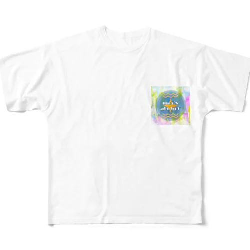 光のモノリス　背面フルグラフィックTシャツ All-Over Print T-Shirt