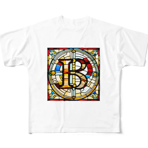 stained glass B All-Over Print T-Shirt