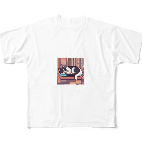 お昼寝猫さん All-Over Print T-Shirt