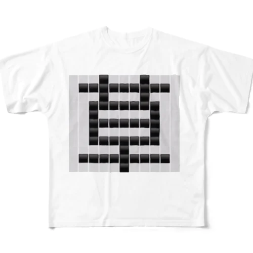 草　草生える文字 フルグラフィックTシャツ