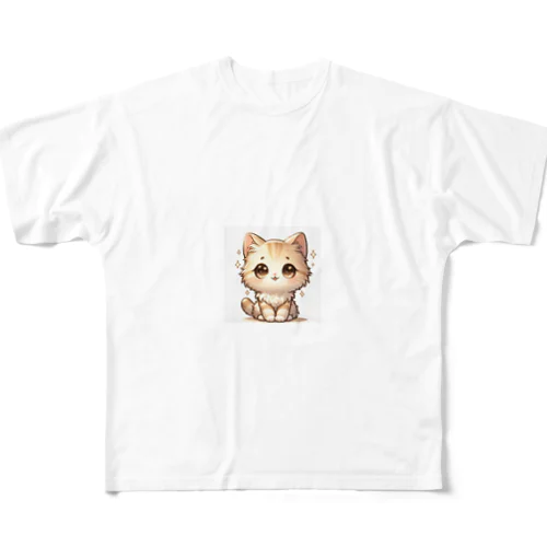 子猫イラスト フルグラフィックTシャツ