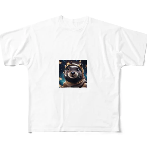 ドヤ顔カワウソ All-Over Print T-Shirt