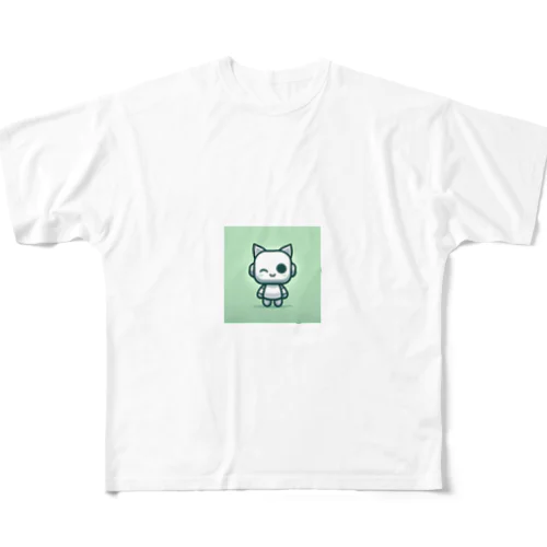 ネコ耳ろぼっと All-Over Print T-Shirt