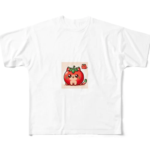 トマト猫 All-Over Print T-Shirt