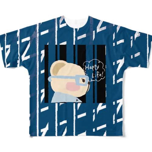 おしゃれな着せかえくま All-Over Print T-Shirt