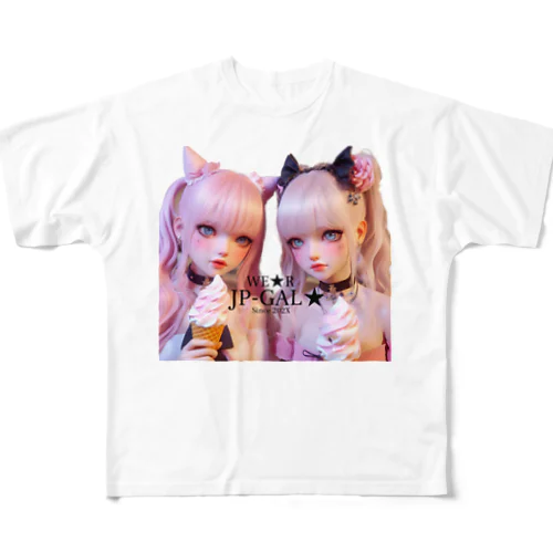 JP-GAL-icecream フルグラフィックTシャツ