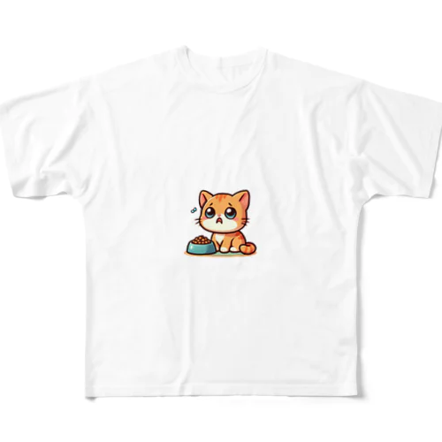 オアズケコネコ フルグラフィックTシャツ