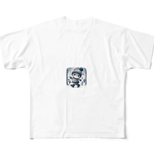 冬のうさぎくん All-Over Print T-Shirt