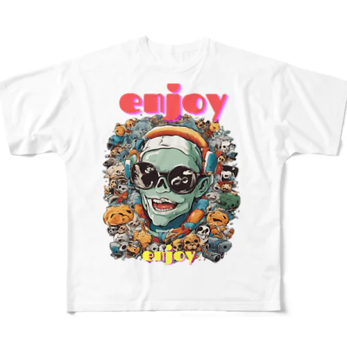 ENJOYしようゼ フルグラフィックTシャツ