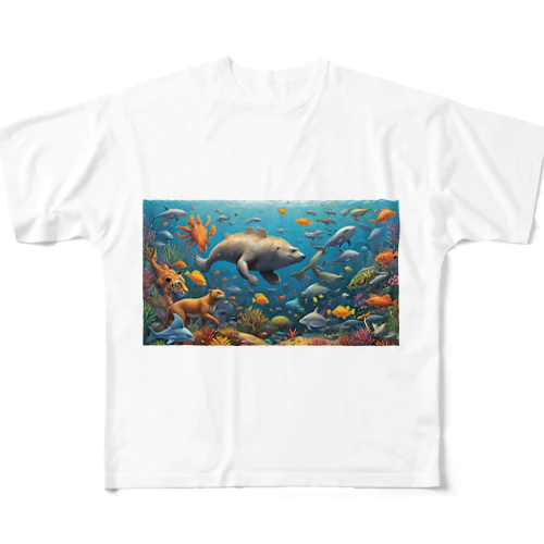見るも奇妙な合体動物たち fusion animals<<妄想アニマルズ>> All-Over Print T-Shirt