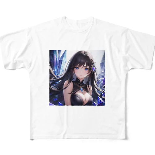 クリスタルと女性 All-Over Print T-Shirt