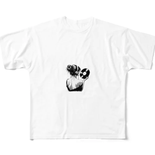 女性レコード All-Over Print T-Shirt