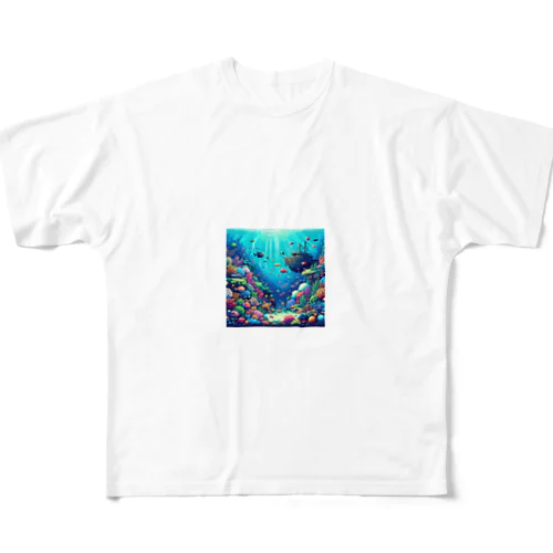 海中のパラダイス All-Over Print T-Shirt