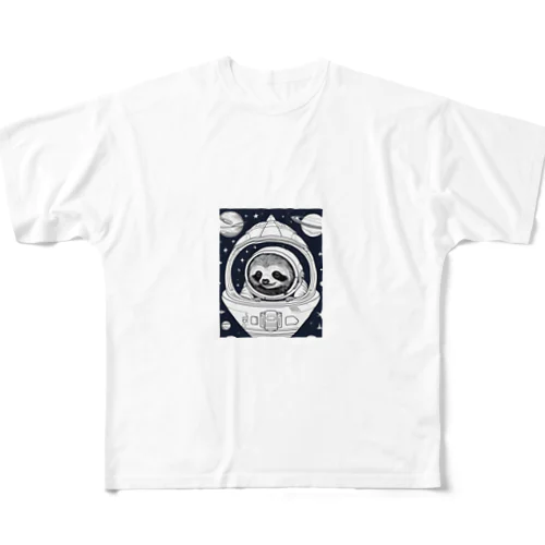 宇宙旅行ナマケモノ All-Over Print T-Shirt