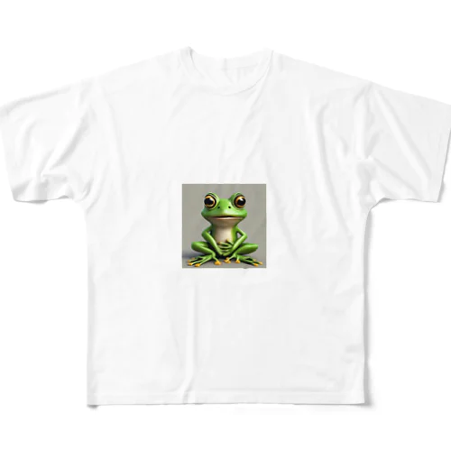 正面蛙 フルグラフィックTシャツ